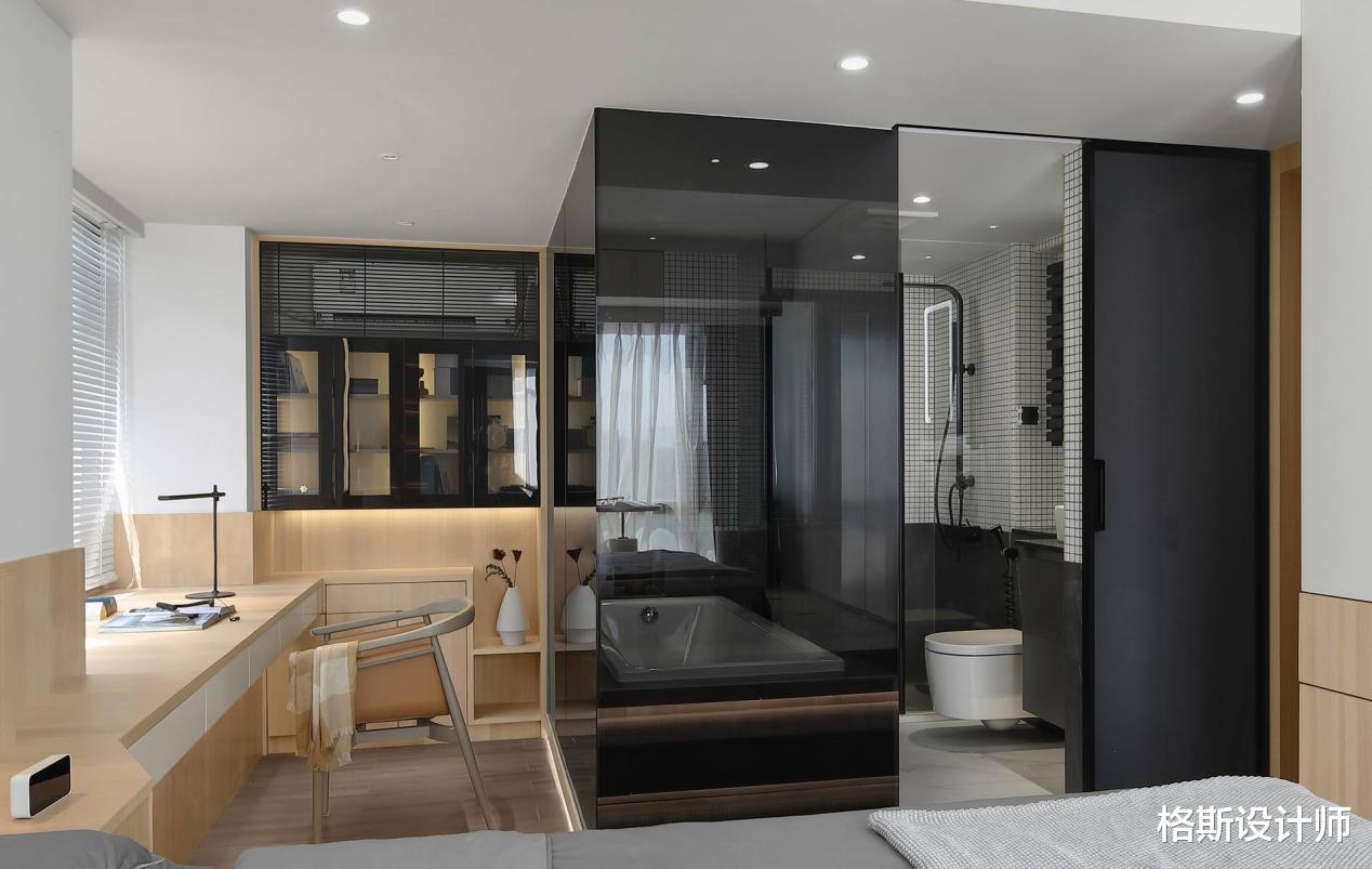 90后夫妻48㎡小家火了,超多收纳空间,卫生间玻璃间隔,好羡慕