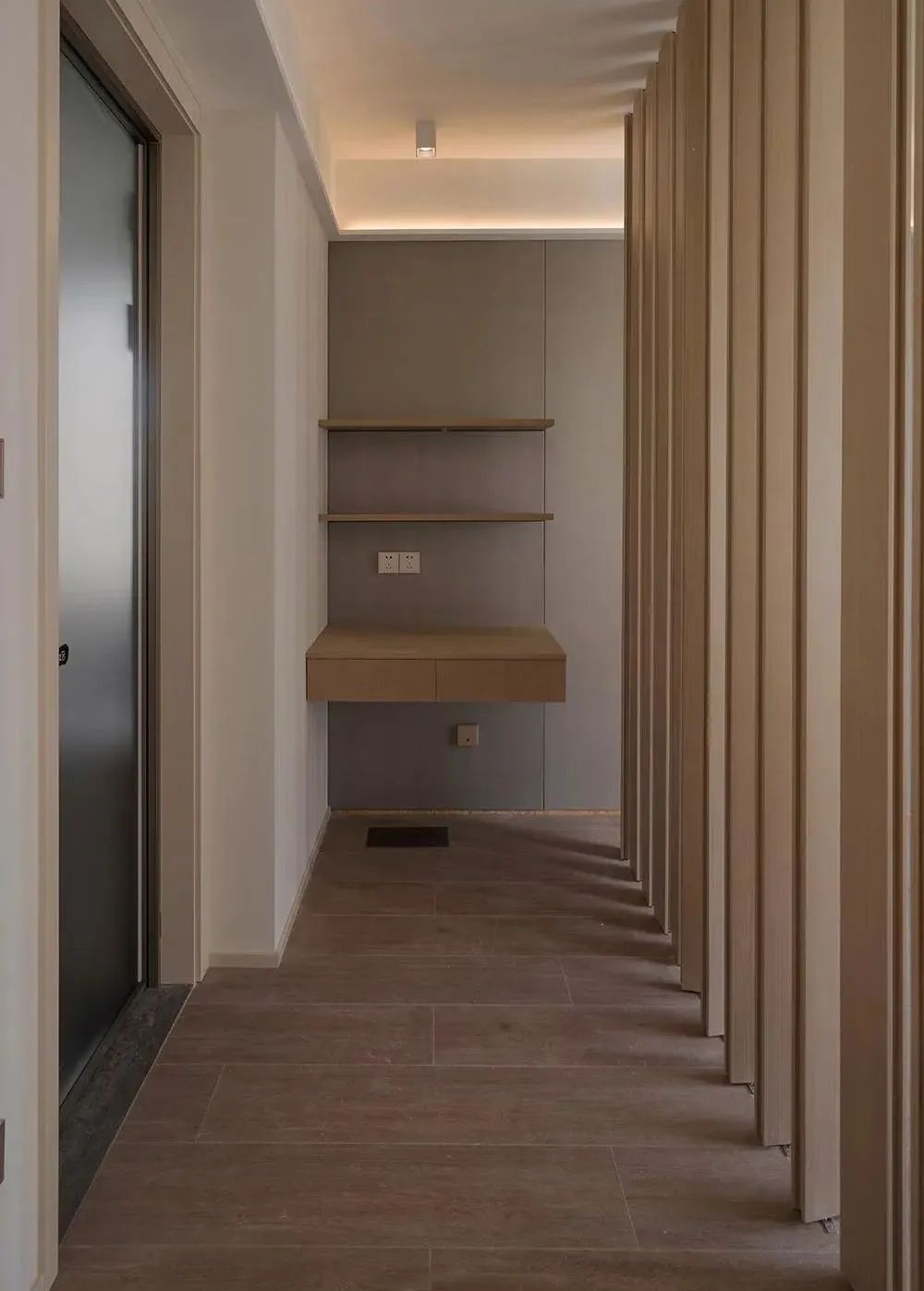 可旋转木格栅隔断真实用,上下360°调节,可开可合,私密性好