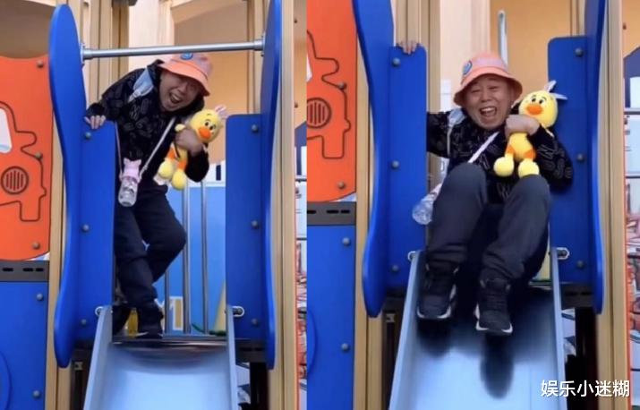 潘长江|65岁潘长江穿病号服发疯后，又穿童装玩滑梯，网友：假酒喝多了