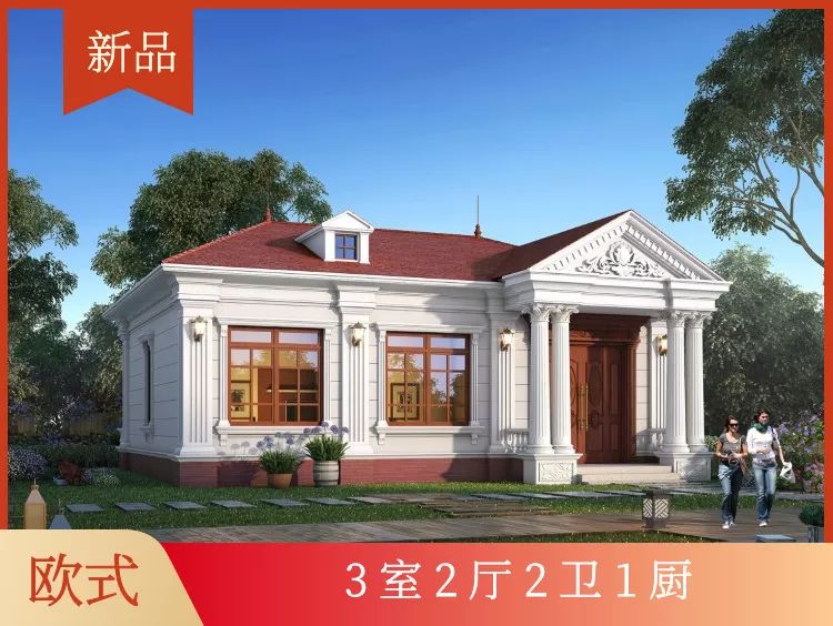 占地11.5*9米，3房2厅2卫，一层欧式养老款别墅