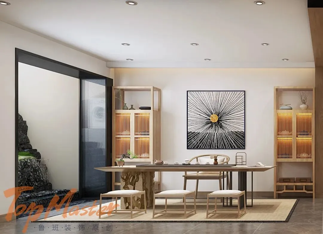 【鲁班装饰】倚澜苑300㎡现代简约风格,舍弃繁复,追寻简实纯粹的意境