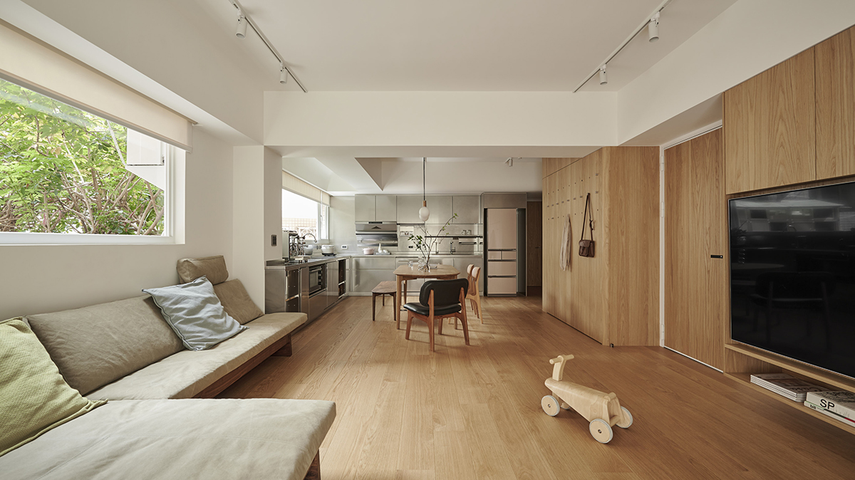 4房2厅空中瑜伽空间设计,让你尽情呈现「家」该有的本质样貌