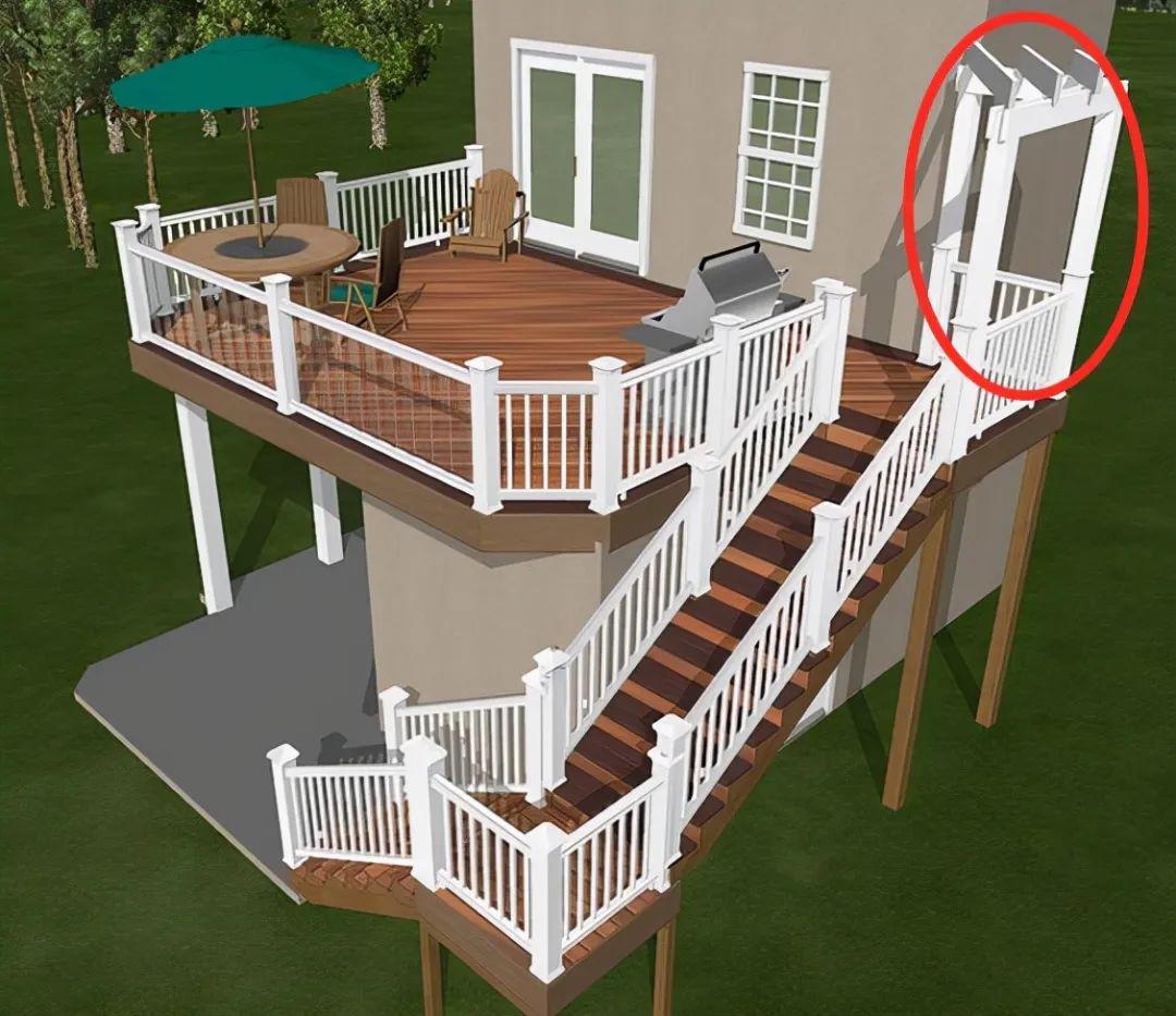 松山|真羡慕国外,二楼户外架空做廊架都不算违建,有条件我也绝不放过