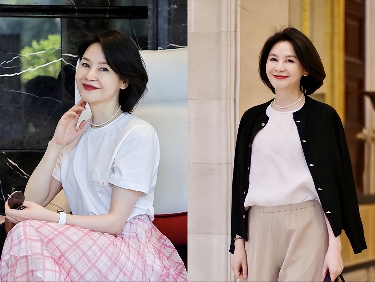 50+的女人留短发，烫发好看还是直发好看？这样选发型时尚又减龄