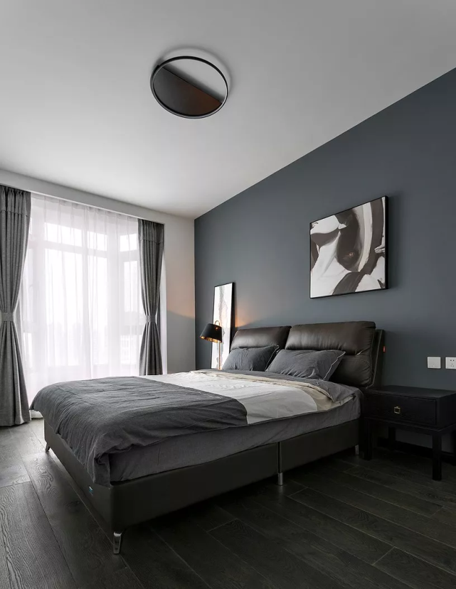 170㎡新房，全屋精致黑白灰，开放式厨房配吧台卡座，太有格调