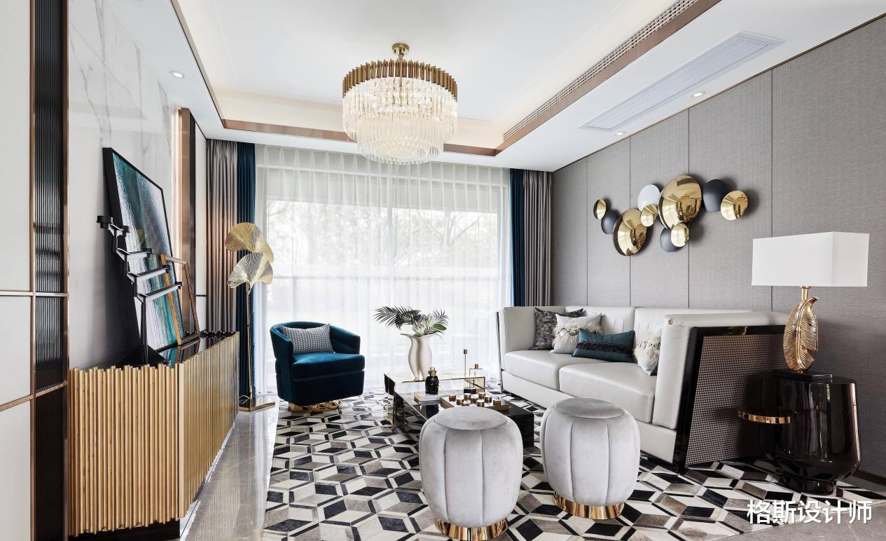 126㎡轻奢风格的家，因搭配精致而走红，这效果，实在令人羡慕