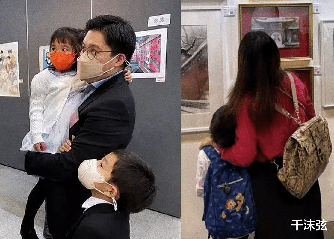 郭晶晶|郭晶晶带娃看展,穿皮衣长靴好帅气!4岁女儿身高已到妈妈腰间