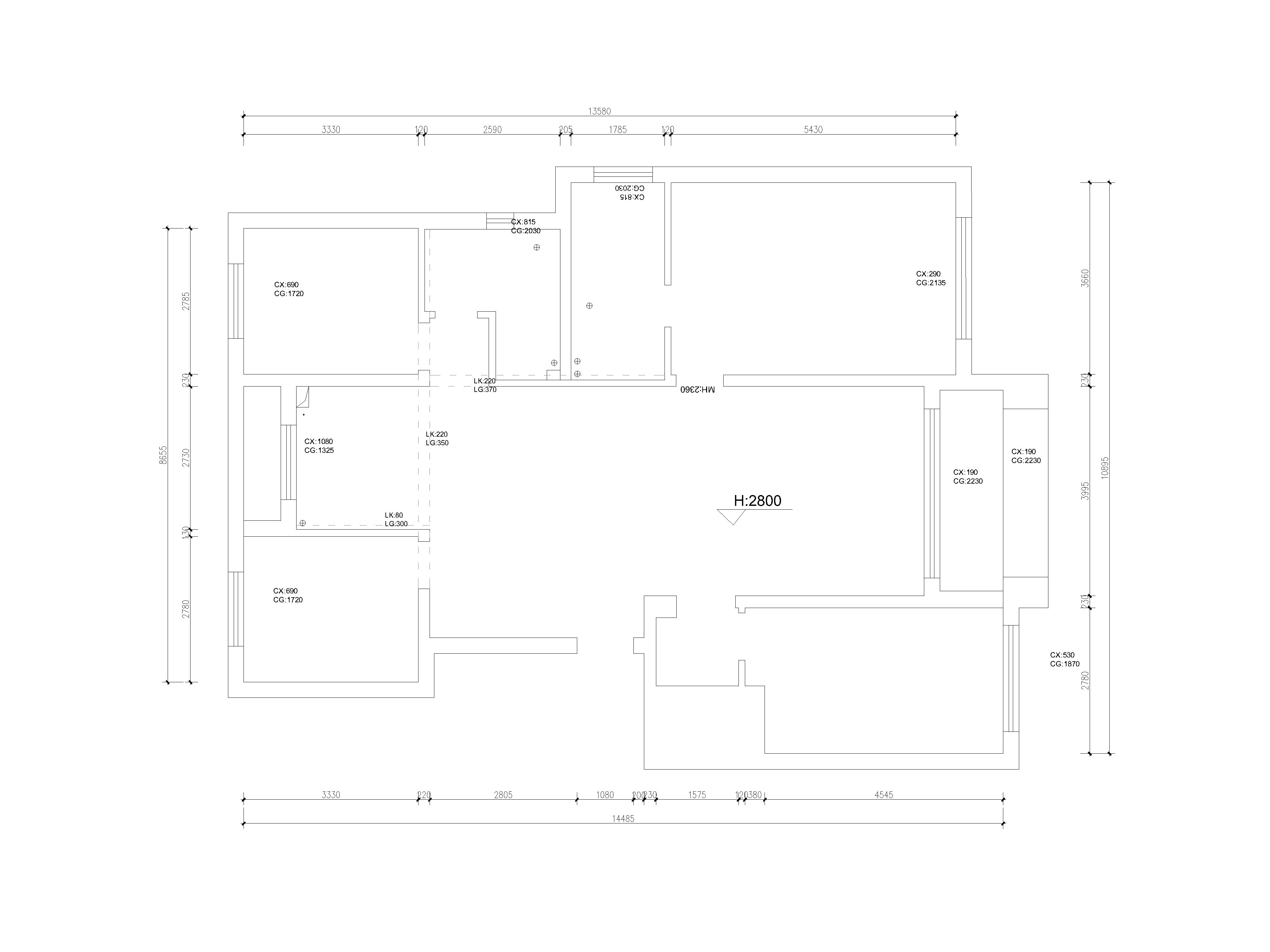 大连青云天下160平户型设计
