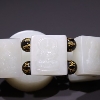 守护神之保险调查|旧藏 和田玉雕八大守护神手串