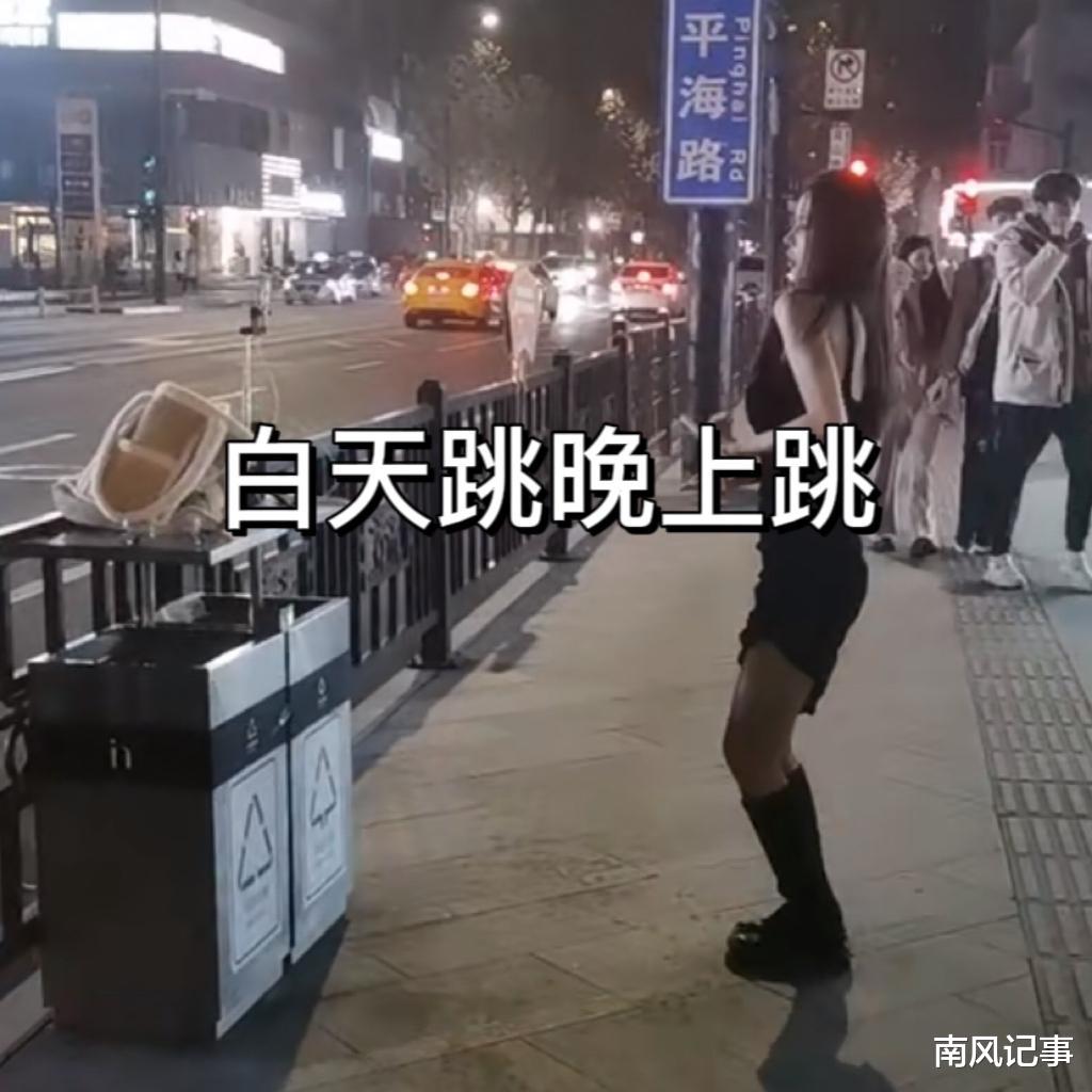 杭州:早上跳晚上跳,女子霸占垃圾桶且衣着单薄,也不怕宫寒