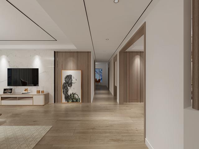 威海大润发海康街旧改210平现代简约艺术质感演绎个性