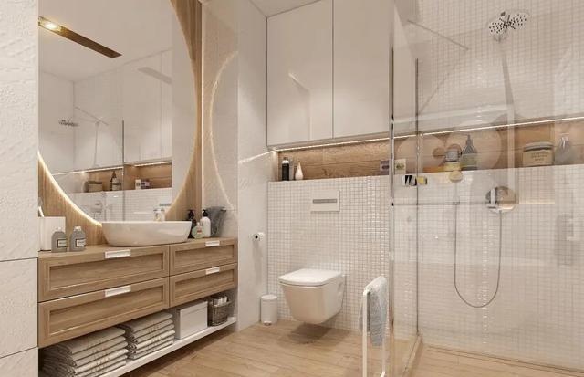 小卫生间,聪明人墙角挤出1㎡,实现双面洗衣柜,照样成装修模板