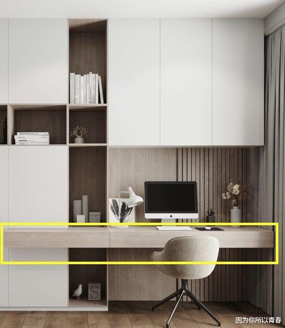 N个书桌+柜子一体化方案，预留1m空间是前提，小卧室也能迎刃而解