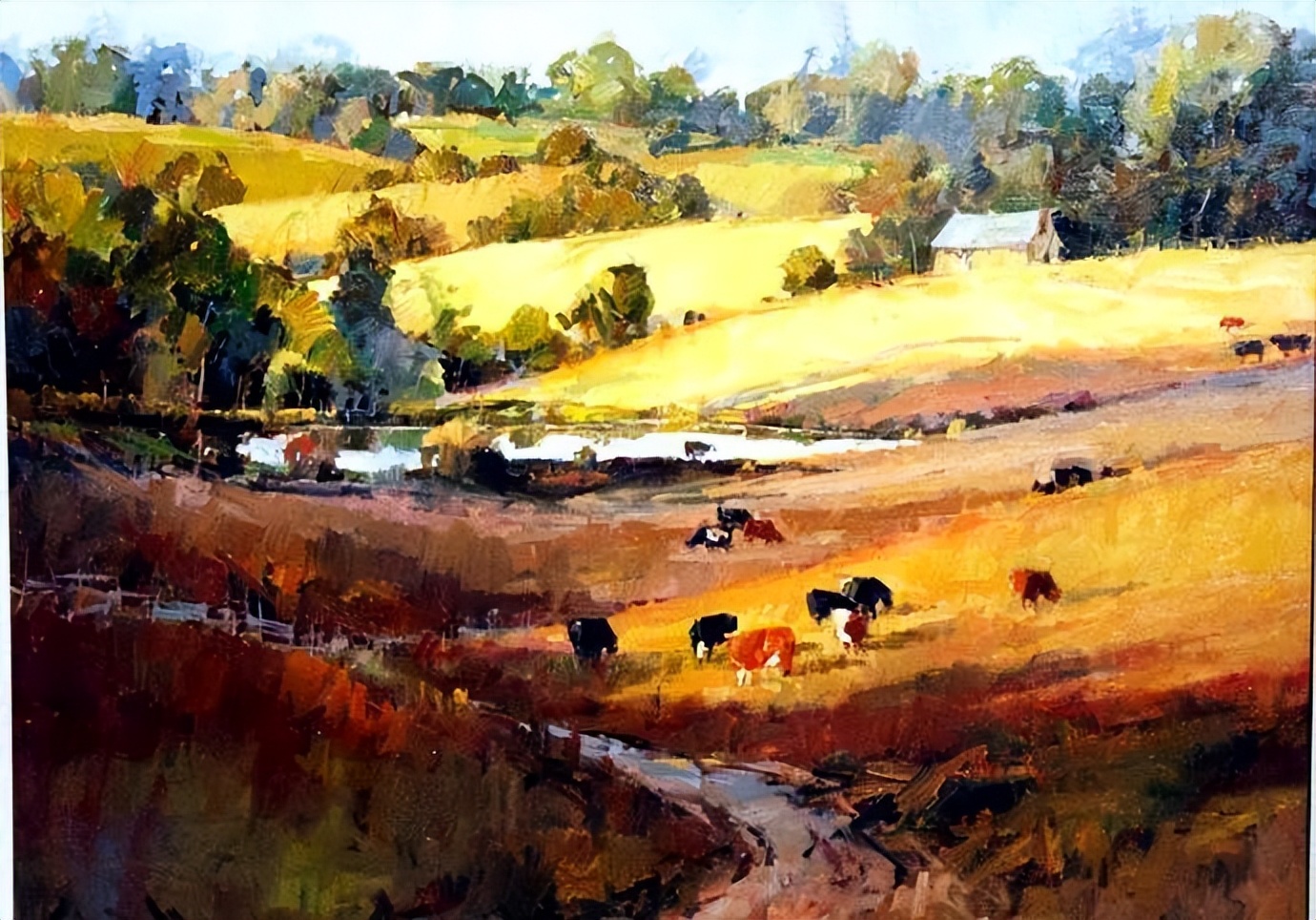 |和煦的阳光温暖惬意，风景优美，景色怡人