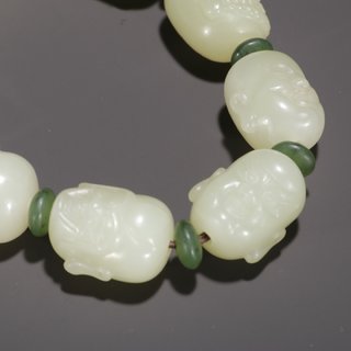 铜币|和田玉罗汉手串