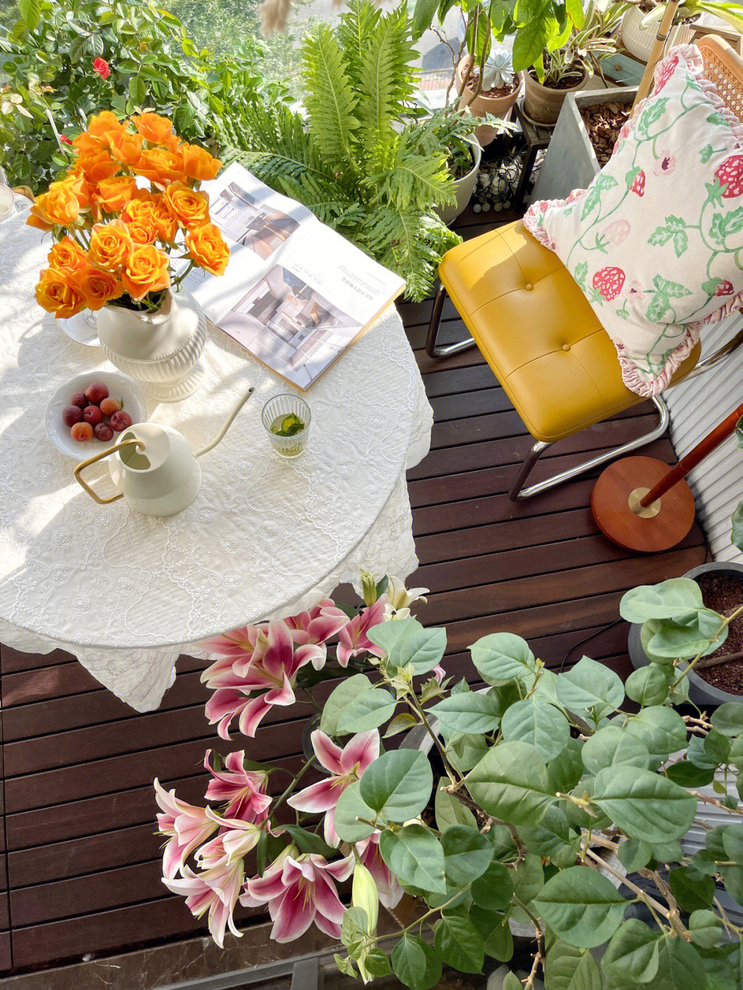 6楼江景房,开放式阳台花园改造 ,仿佛置身在大自然的森林里