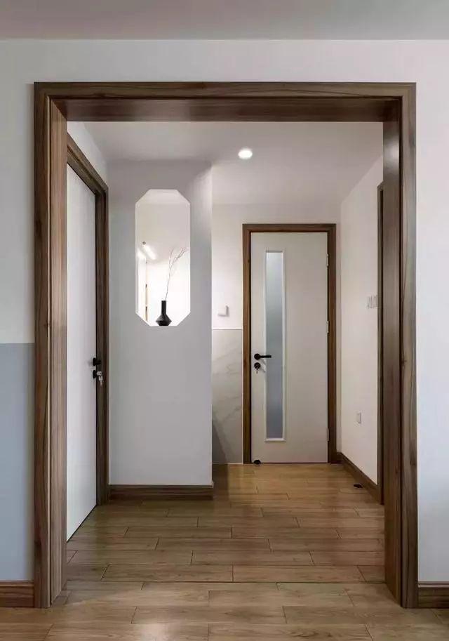 简中式风,古色古香的原木与清新淡雅的绿色搭配,效果别具一格