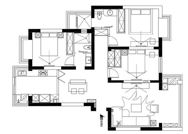 142平三房两厅,全刷白墙,简单干净,这才是我喜欢的现代简约风
