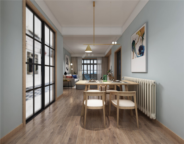 115平现代风三居室,玄关简单大方白色的主色调很美