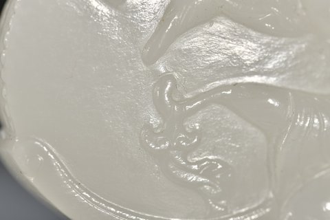 |和田玉 童子击鼓 雕件