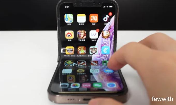 iPhoneX|中国工程师将iPhone X 变身折叠屏手机