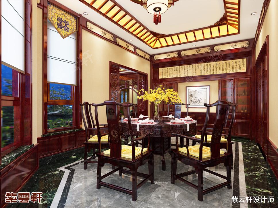 中式装修别墅,东方古典美与时代的融合,伴着笔墨书香的生动儒雅