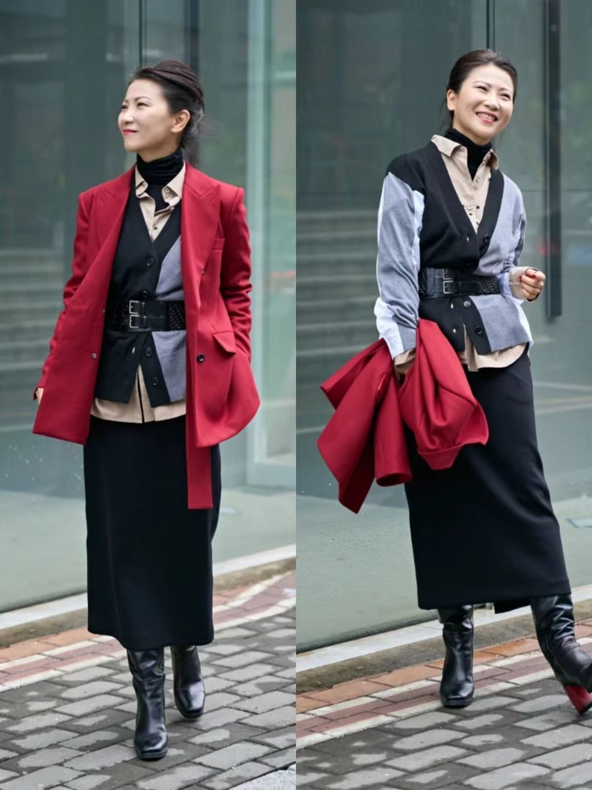穿衣搭配 论打扮时髦我只服这些妈妈辈：衣服永远叠着穿，发短不乱，太绝了