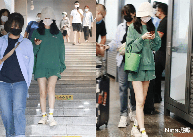 赵丽颖|赵丽颖瘦得体态都变了，穿卫衣坐高铁回横店拍戏，撑不起衣服好单薄