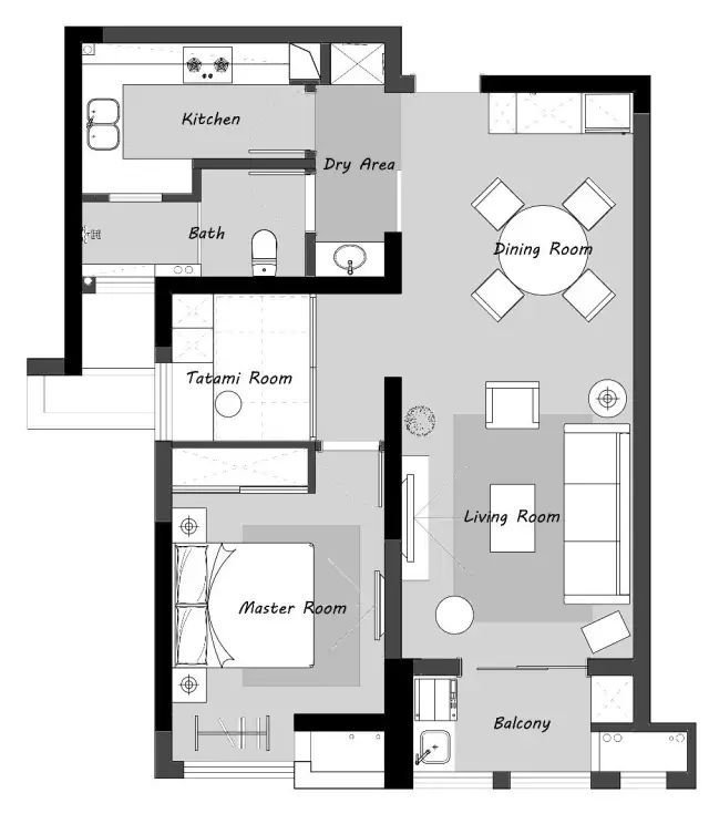 67平小户型二居室，全屋榻榻米设计，让小卧室变得更实用