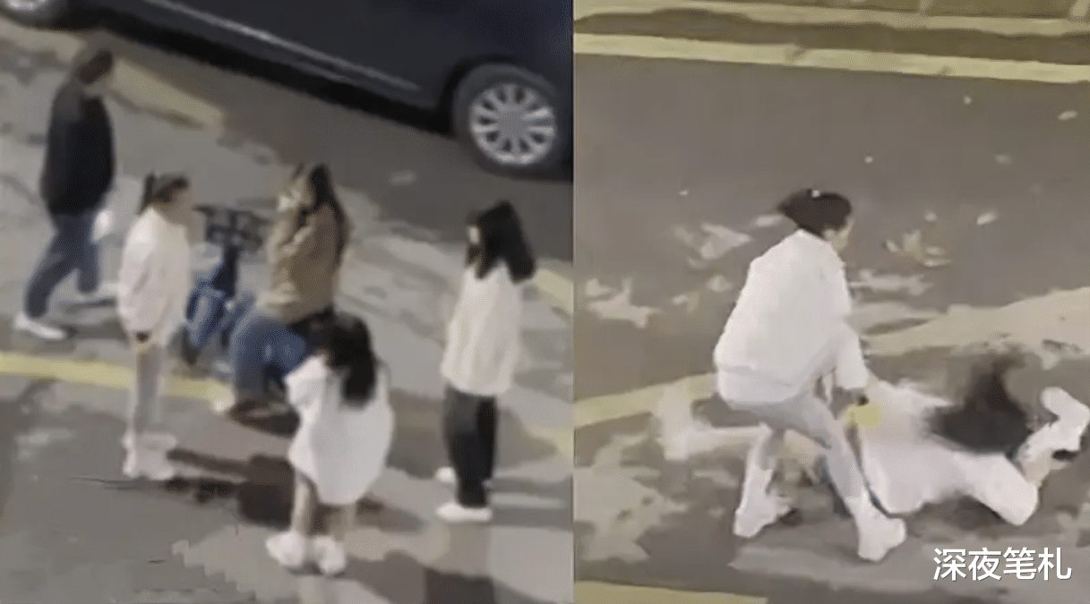 湖北咸宁,女孩疑与朋友玩耍太晚没回家,妈妈当街拳打脚踢扇耳光