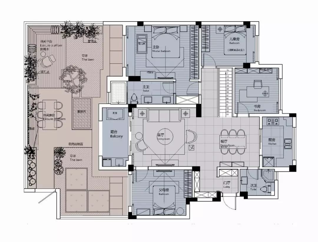230平的大房子，有庭院还有地下室，朋友聚会都去他家！