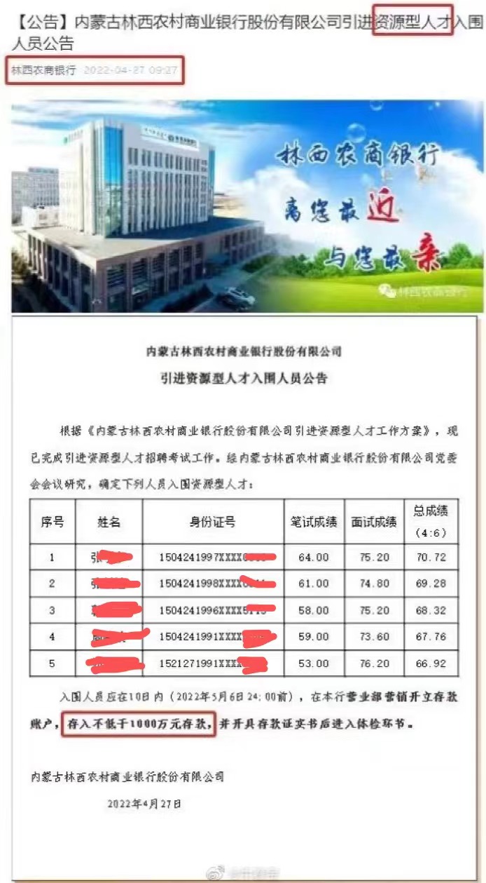上升星座|银行招聘要求存款1000万,入围5人最小25岁