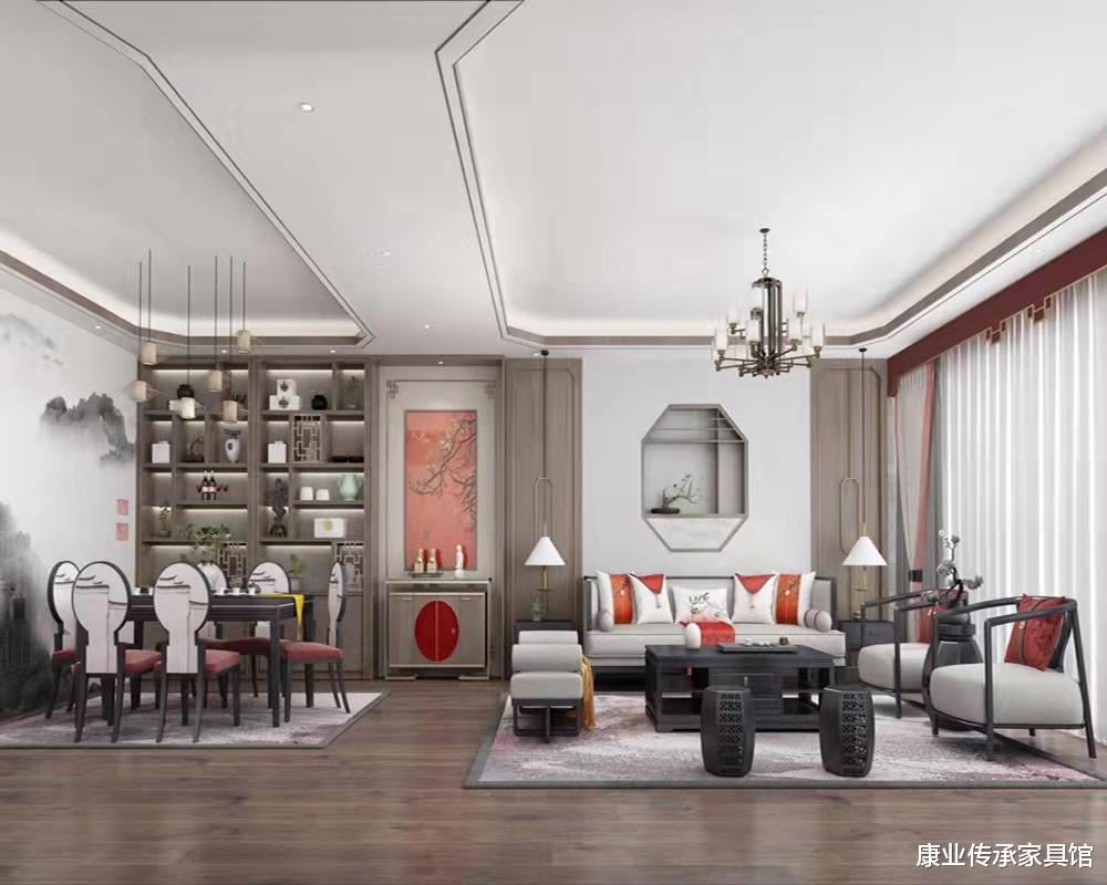 用鸳鸯红装点家居，让我们与华贵奢美的新中式来一场浪漫约会