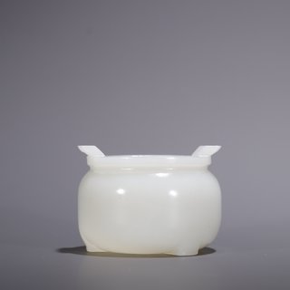 和田玉籽料|旧藏·和田玉籽料素面香炉