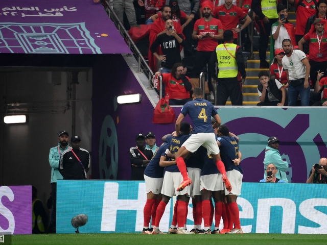 ?世界杯：法国2-0击败摩洛哥进决赛, 卫冕冠军将与阿根廷争冠