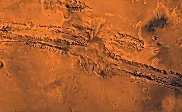 火星表面的最大“疤痕”,像不像巨大生物咬后留下的一道伤口?