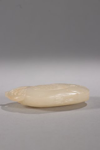 和田玉籽料|清代-和田玉籽料鹌鹑雕件