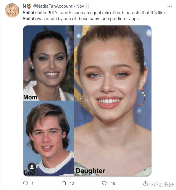 皮特|不浪费好基因！裘花女儿完美继承父亲美貌，皮特的女儿像爹又像妈