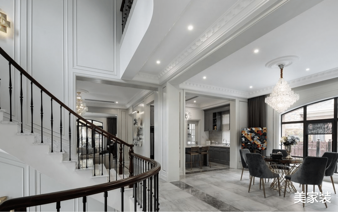 498平的大空间,精选美式风格,构建舒适通透的住宅