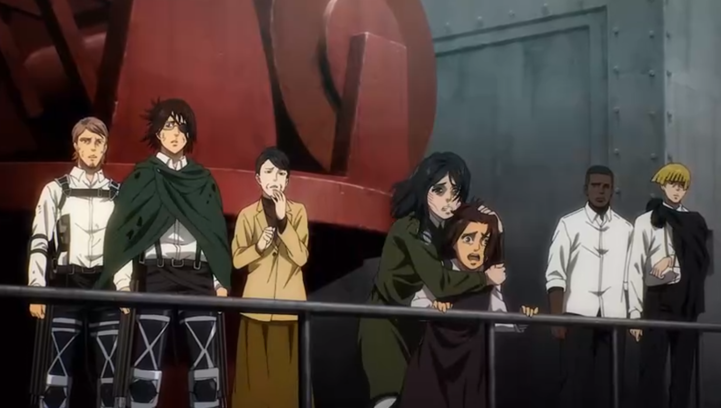 模型|进击的巨人:两巨人不敌雷枪,三笠杀疯了,弗洛克被贾碧击入海底