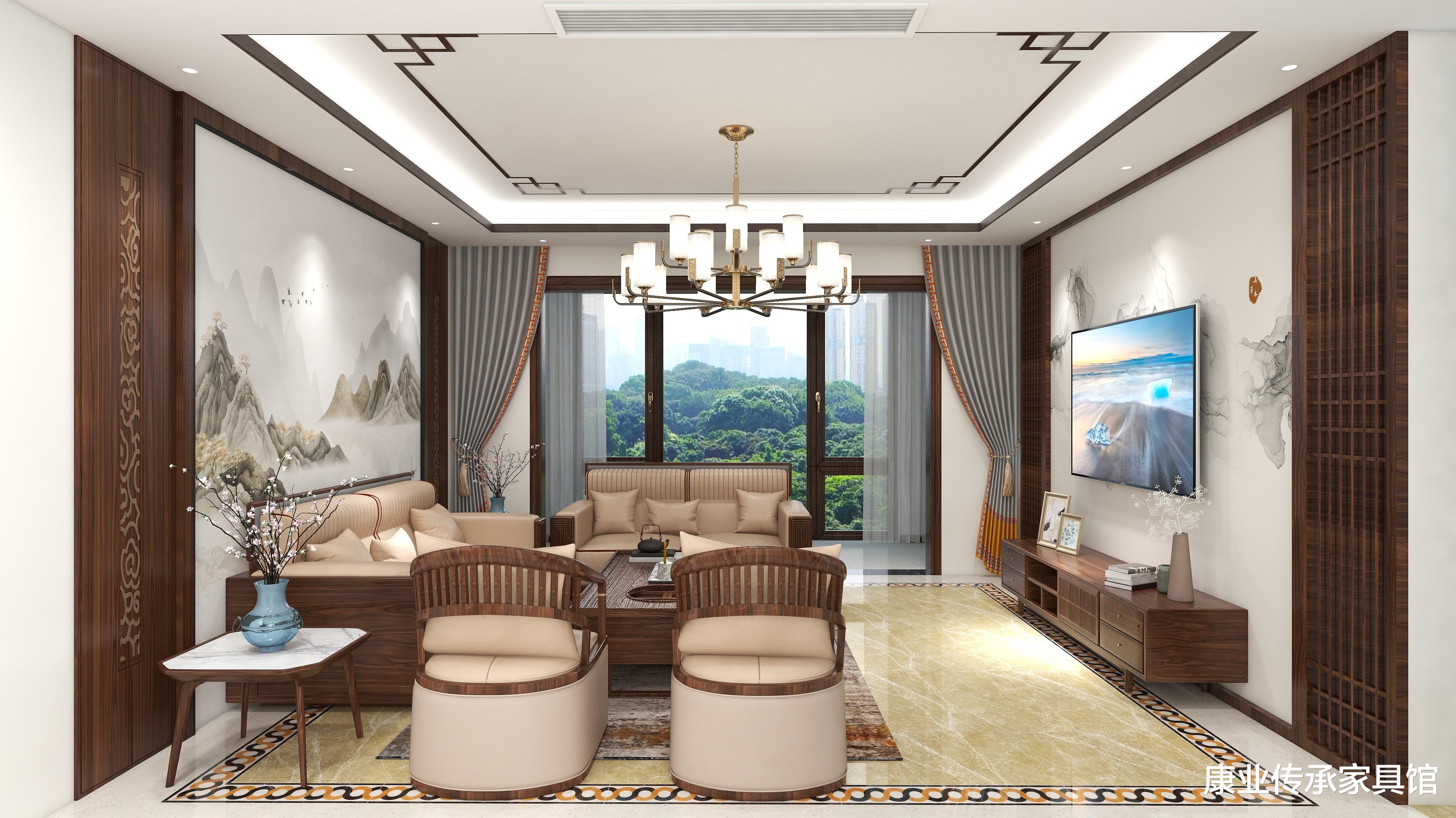 140㎡新中式二居室,隔绝一切喧嚣杂念,回归真实的恬淡心境