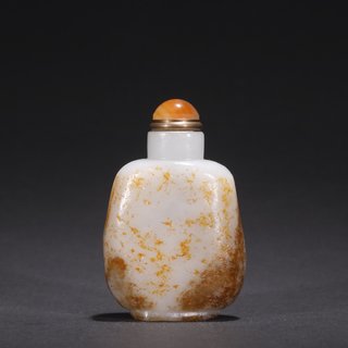 鼻烟壶|旧藏·和田玉籽料原石鼻烟壶