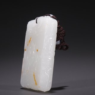 和田玉籽料|旧藏·和田玉籽料魁星点斗玉牌