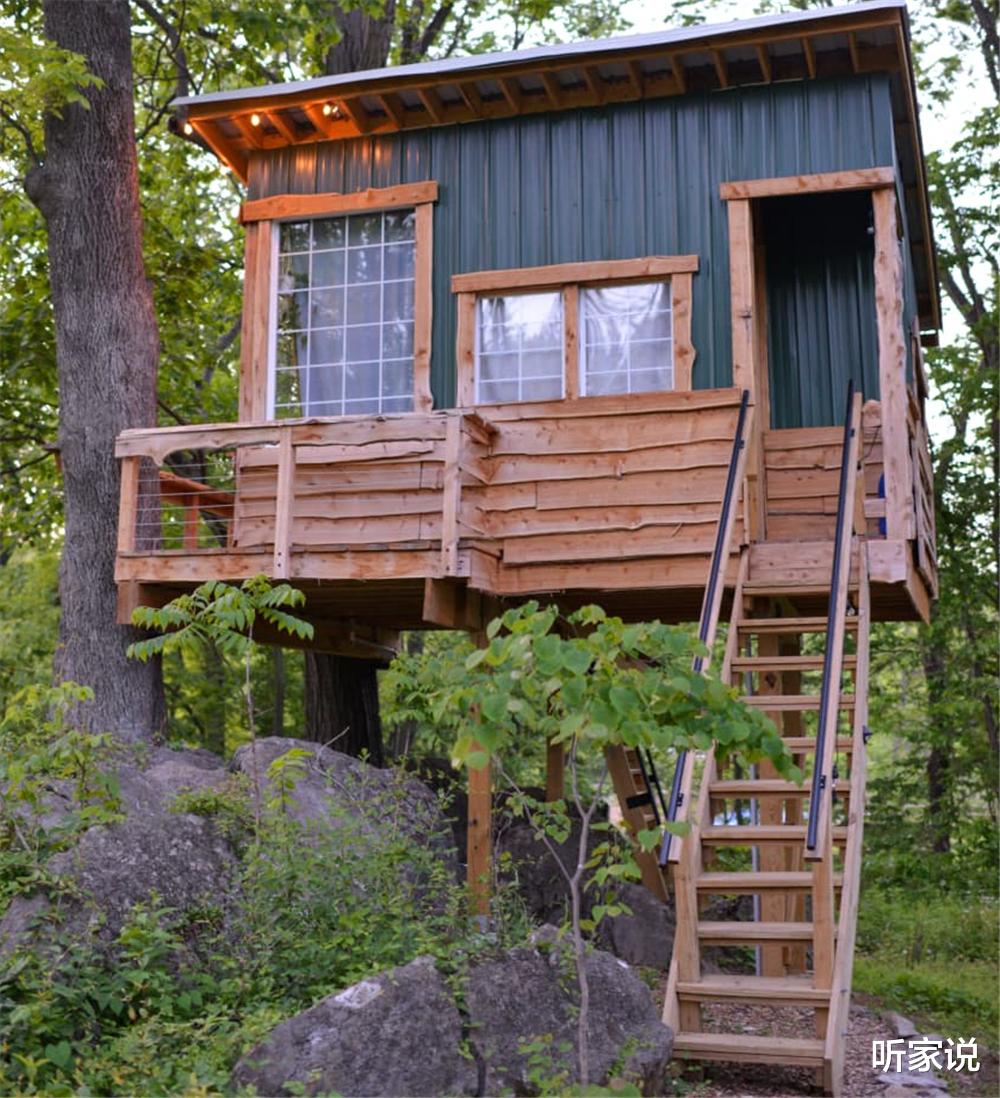 厨房|夫妻俩低价造出15㎡小树屋,“巴掌大”的空间,也可以是有趣的家