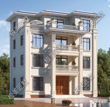 最美欧式别墅，13.18X8.78米农村盖一栋，左邻右舍都羡慕你