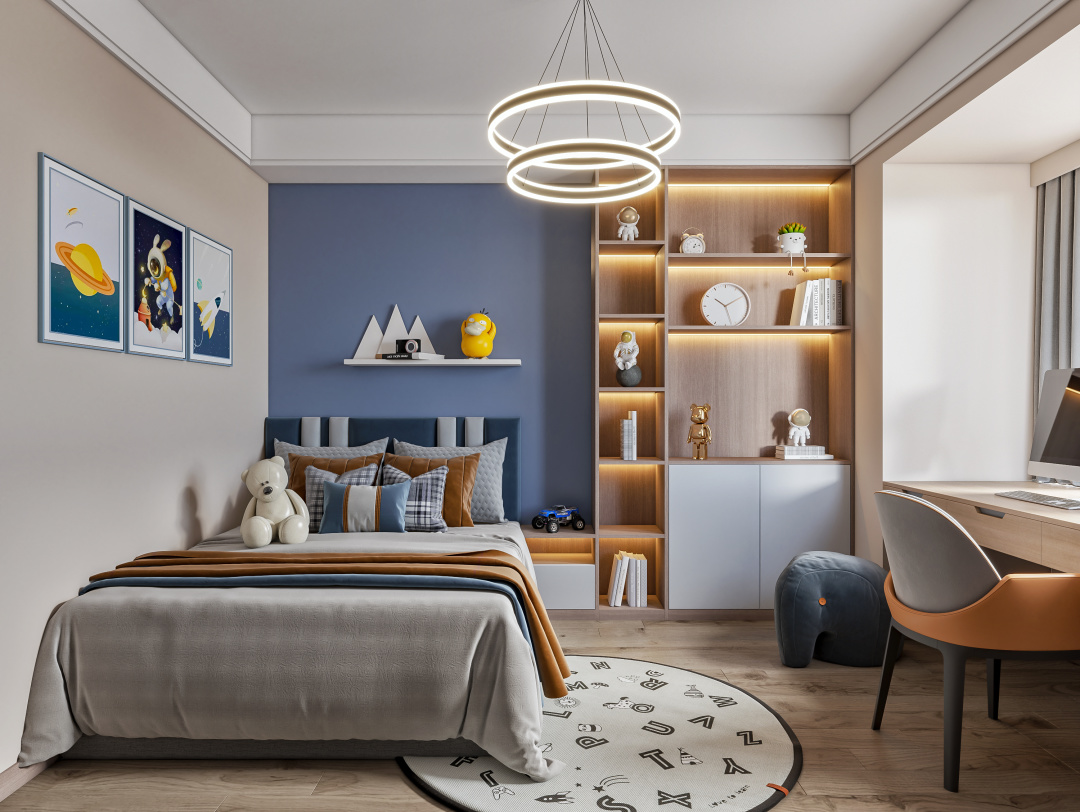 【鲁班装饰】龙熙壹号104m2轻奢风格 硬朗的奢华感