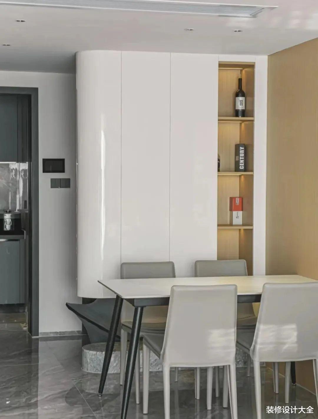 “弧形玄关柜”一进门就美翻，小户型也能装！