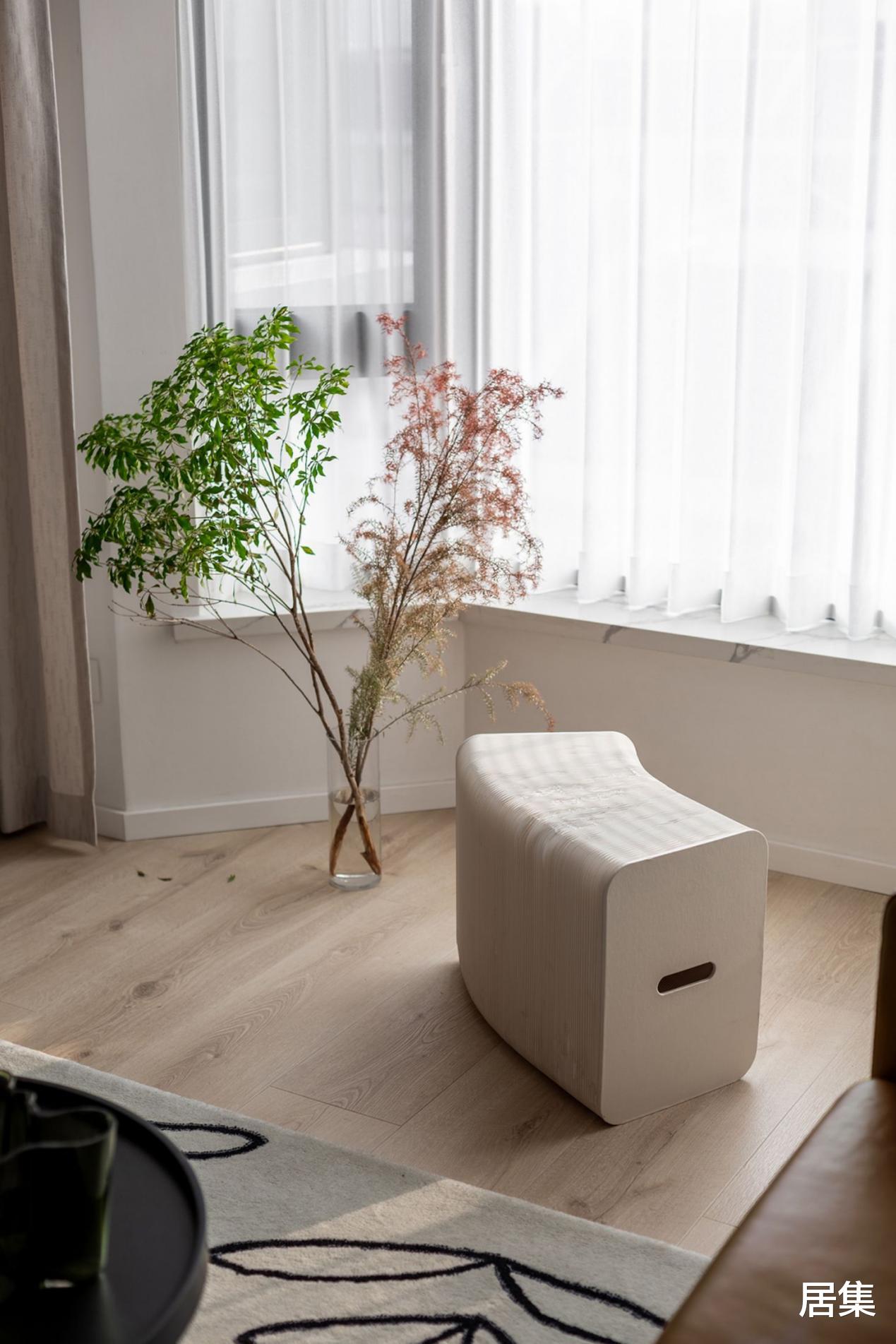 卧室|上海110㎡奇葩户型大变身,打造极简扇形餐厅和温柔北欧风卧室