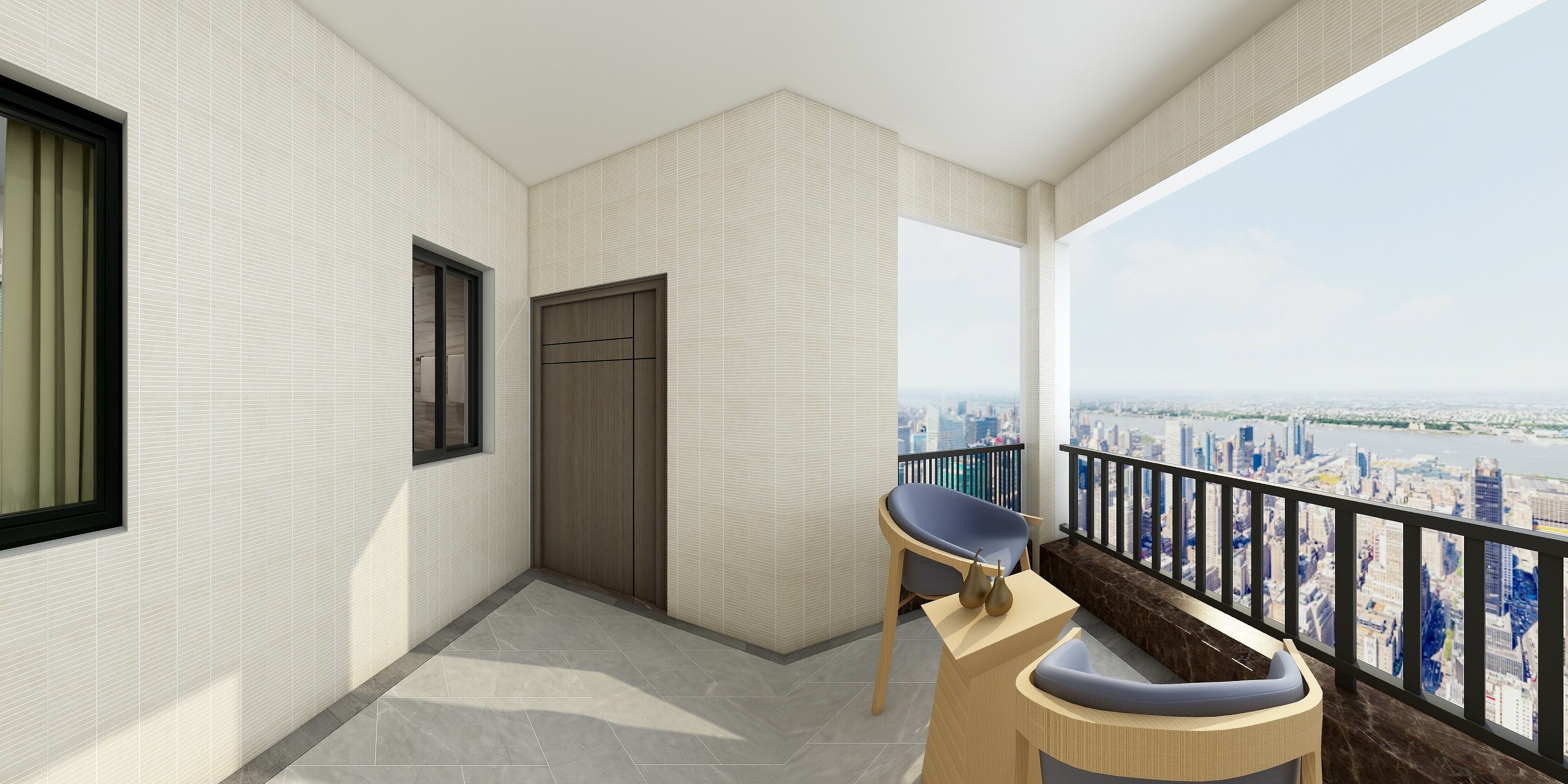 客厅阳台墙面贴砖有必要吗?