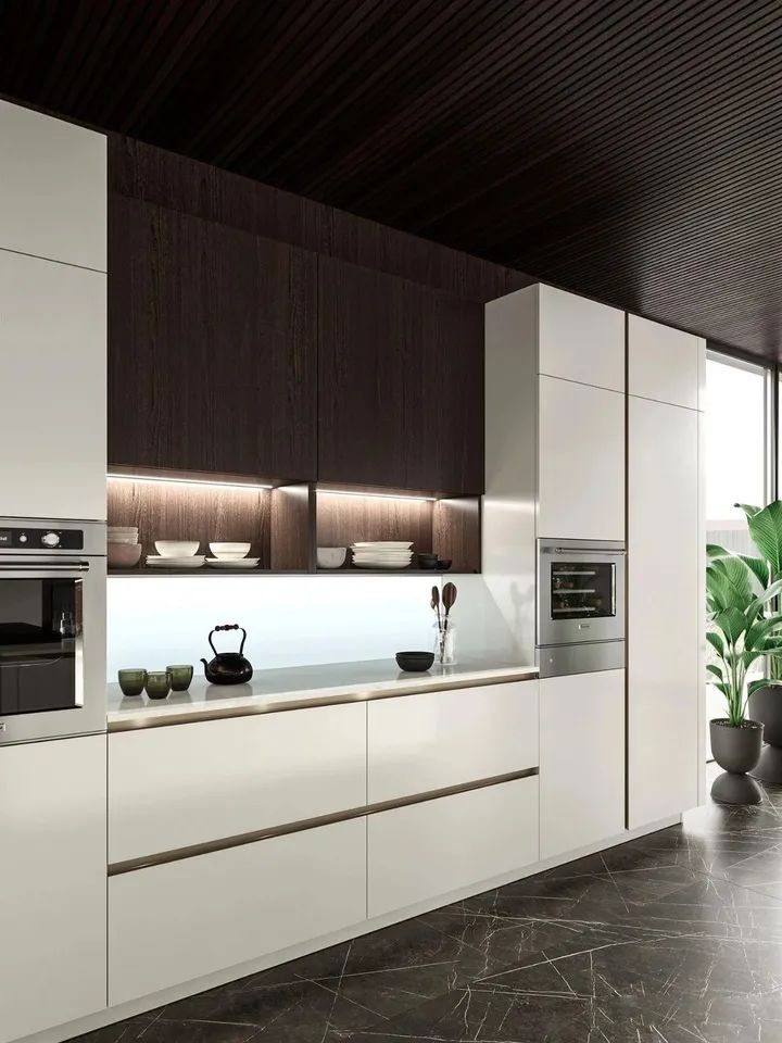 小户型的厨房,就得这么装,收纳强+颜值高!